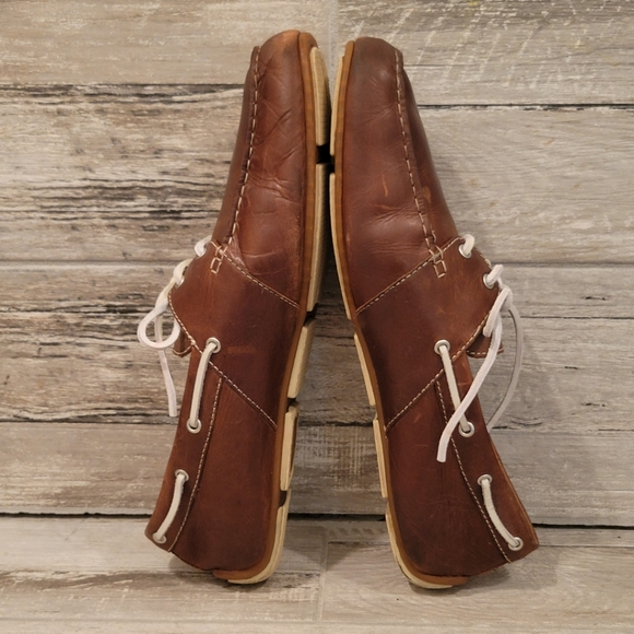 Born Brown Leather Boat Shoes - Picture 6 of 14